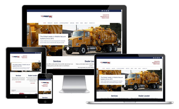 Presvac Systems - Website